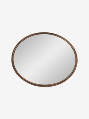 Jasper Conran London Wood Ripple Edge Oval Mirror - Image 3 of 4