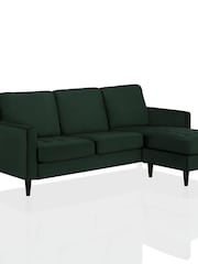 CosmoLiving Green Strummer Velvet Sectional Sofa - Image 4 of 4