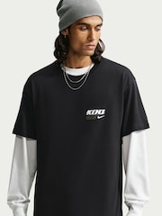 Nike Black Graphic Loose Fit T-Shirt - Image 2 of 6