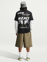 Nike Black Graphic Loose Fit T-Shirt - Image 4 of 6