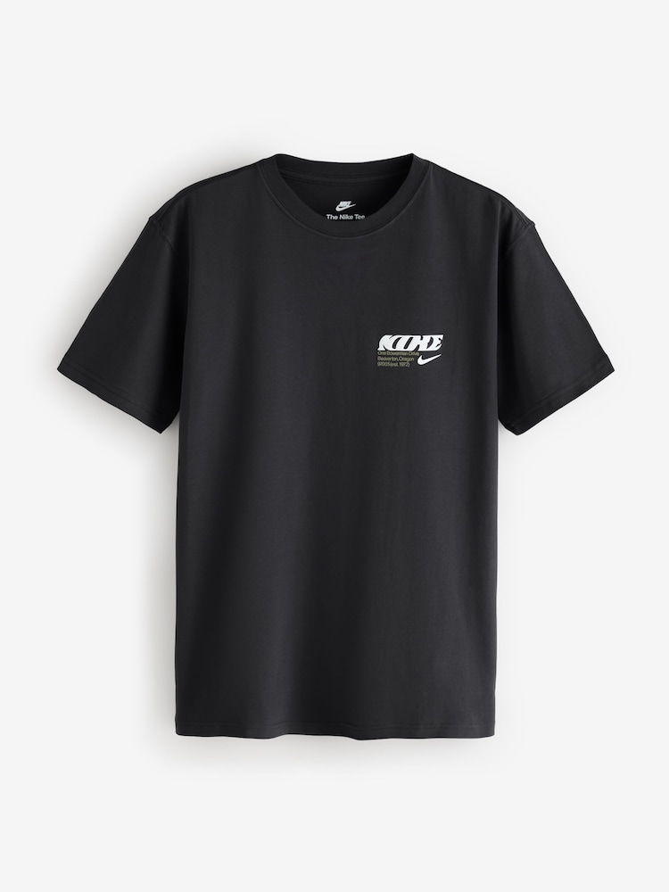 Nike Black Graphic Loose Fit T-Shirt - Image 6 of 6 Nike Black Graphic Loose Fit T-Shirt - Image 6 of 6
