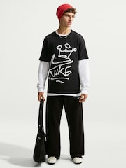 Nike Black Graphic Loose Fit T-Shirt - Image 3 of 6