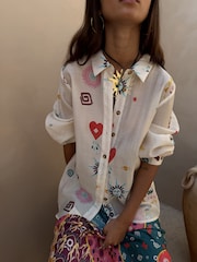 Never Fully Dressed Cream Morroco Charm Marley Shirt - Image 3 of 5