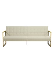 CosmoLiving Ivory Lexington Button Tufted Velvet Sofa Bed - Image 1 of 4
