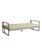 CosmoLiving Ivory Lexington Button Tufted Velvet Sofa Bed - Image 4 of 4