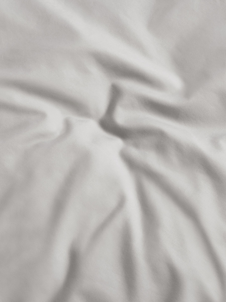 Grey Silver Cotton Rich Duvet Cover and Pillowcase Set - Image 4 of 4