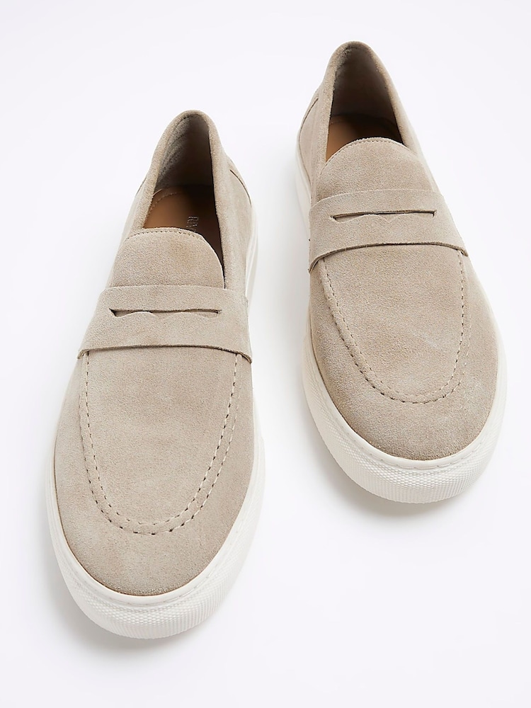 River Island Beige Suede Loafers - Image 7 of 7 River Island Beige Suede Loafers - Image 7 of 7