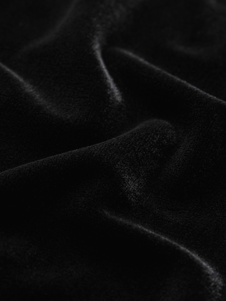 Black Sleeveless Velvet Tuxedo Jumpsuit - Image 8 of 8 Black Sleeveless Velvet Tuxedo Jumpsuit - Image 8 of 8