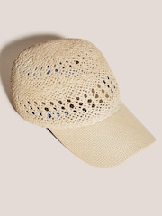 White Stuff Natural Woven Baseball Cap - Image 2 of 3