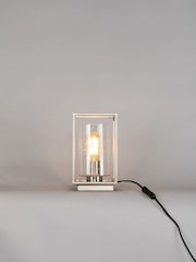 BHS Silver Hardy Industrial Cube Table Lamp - Image 3 of 4