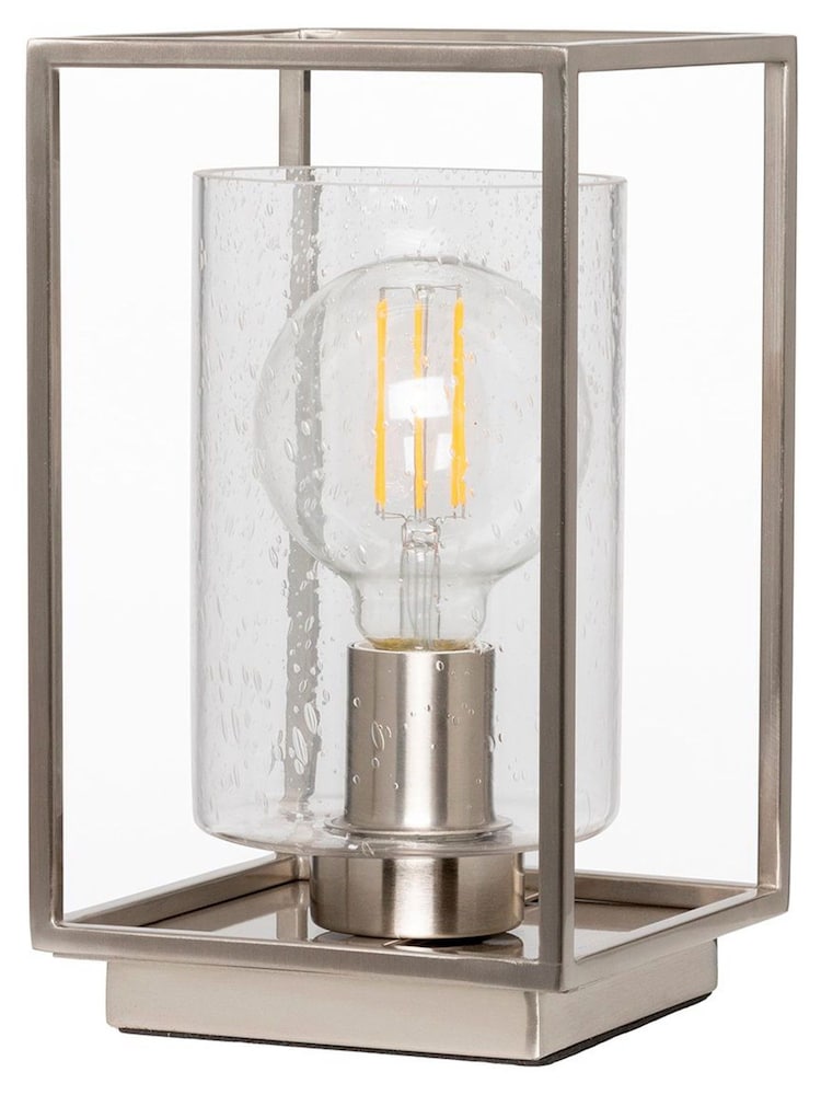 BHS Silver Hardy Industrial Cube Table Lamp - Image 4 of 4