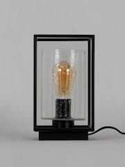 BHS Black Hardy Industrial Cube Table Lamp - Image 2 of 5