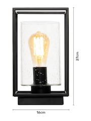 BHS Black Hardy Industrial Cube Table Lamp - Image 4 of 5