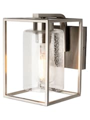 BHS Silver Hardy 1 Light Cage Wall Light with Bubble Glass - Image 4 of 4