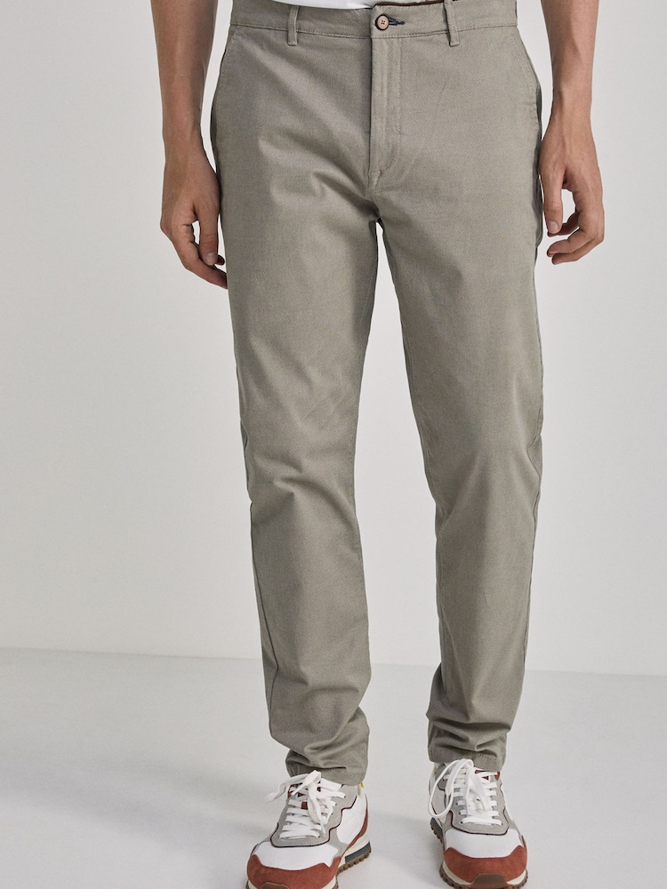 Springfield Natural False Textured Chinos - Image 1 of 5 Springfield Natural False Textured Chinos - Image 1 of 5