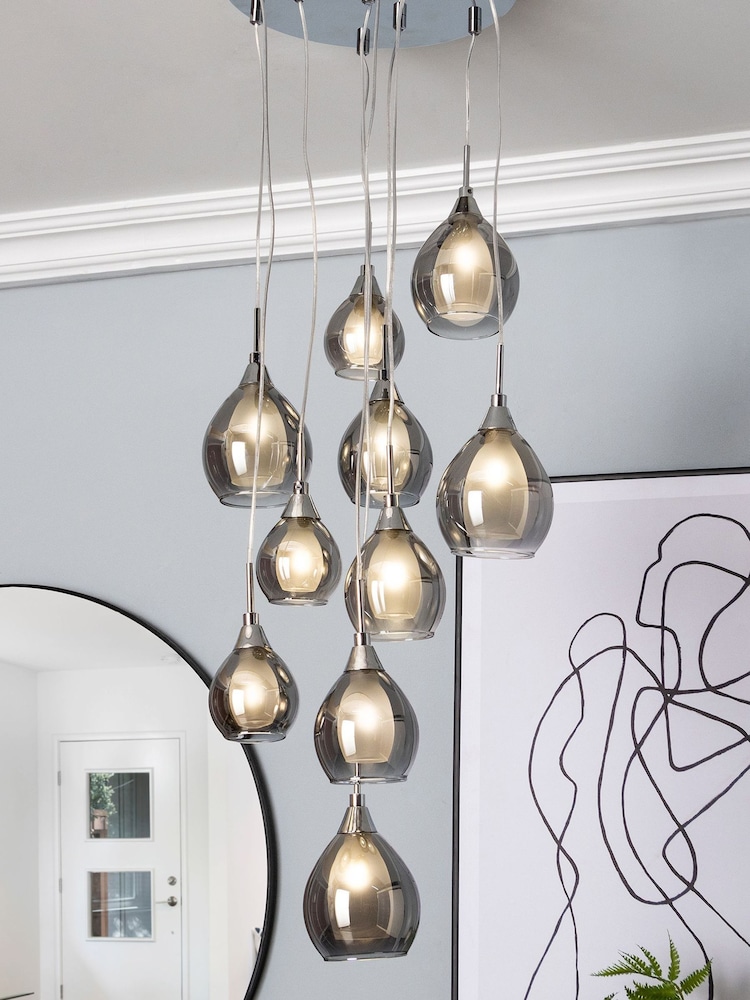 BHS Grey Carmella Pendant Cluster Light Ceiling Light - Image 1 of 3