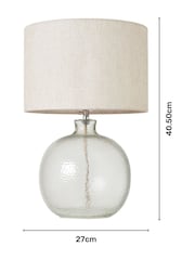 BHS Clear Alfie Bobble Glass Table Lamp - Image 4 of 7