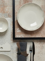 Denby 4 Piece Filigree Silver Monsoon Pasta Bowls Set - Image 1 of 3