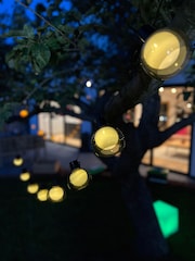 SolarCentre Set of 20 Clear Elan Solar Smoked Festoon Outdoor Line Lights - Image 1 of 3