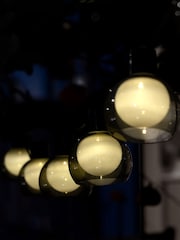 SolarCentre Set of 20 Clear Elan Solar Smoked Festoon Outdoor Line Lights - Image 2 of 3