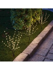 SolarCentre Set of 3 Clear Lumify DualWhite USB Solar Tree Stake Lights - Image 1 of 1