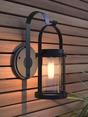 SolarCentre Black Hadleigh Hanging Solar Wall Light - Image 1 of 2
