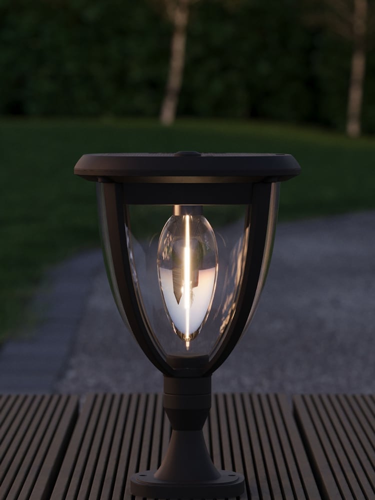 SolarCentre Black Guildford 3in1 Solar Wall Garden Pillar Light - Image 1 of 1