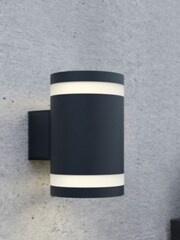 SolarCentre Black Mayfair Up and Down Solar Outdoor Wall Light - Image 1 of 2