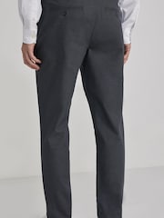 Springfield Grey Textured Two-Tone Formal Chinos - Image 2 of 4