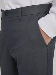Springfield Grey Textured Two-Tone Formal Chinos - Image 4 of 4