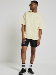 River Island Black Elasticated Swim Shorts - Image 1 of 4