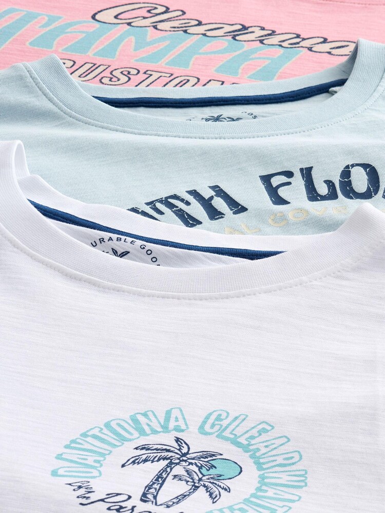 Pastel Script Mix Print T-Shirts 3 Pack - Image 12 of 12