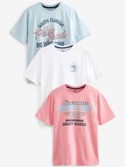 Pastel Script Mix Print T-Shirts 3 Pack - Image 7 of 12