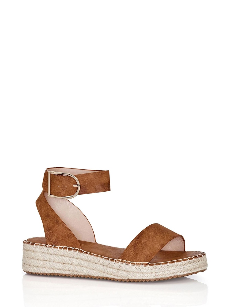 City Chic Brown Melody Platform Shoes - Image 1 of 4