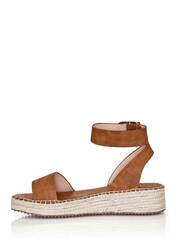 City Chic Brown Melody Platform Shoes - Image 3 of 4