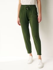 Dark Khaki Green Jersey Joggers - Image 1 of 6