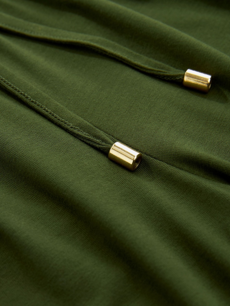 Dark Khaki Green Jersey Joggers - Image 6 of 6