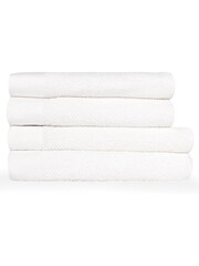 furn. 4 Piece White Textured 100% Cotton Towel Bale - Image 1 of 4