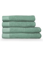 furn. 4 Piece Green Textured 100% Cotton Towel Bale - Image 1 of 4