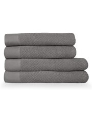 furn. 4 Piece Grey Textured 100% Cotton Towel Bale - Image 1 of 4
