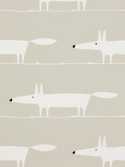 Scion White Mr Fox Wallpaper Sample Wallpaper - Image 1 of 1