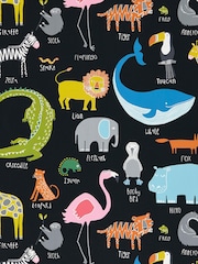 Scion Black Animal Magic Children's Wallpaper - Image 1 of 1