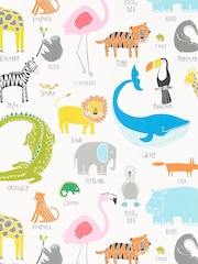 Scion Blue Animal Magic Wallpaper Sample Wallpaper - Image 1 of 1
