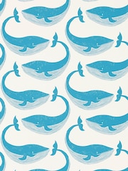 Scion Blue Whale Of A Time Wallpaper Sample Children's Wallpaper - Image 1 of 1