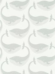 Scion Grey Whale Of A Time Wallpaper Sample Children's Wallpaper - Image 1 of 1