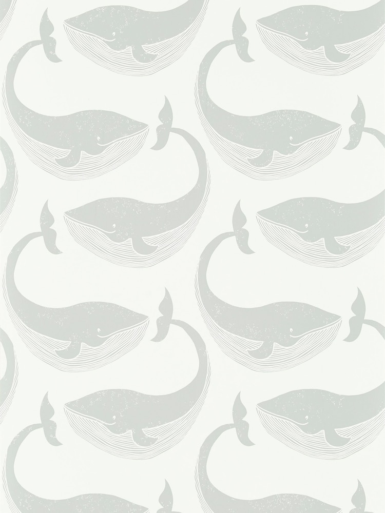 Scion Grey Whale Of A Time Wallpaper Sample Children's Wallpaper - Image 1 of 1 Scion Grey Whale Of A Time Wallpaper Sample Children's Wallpaper - Image 1 of 1