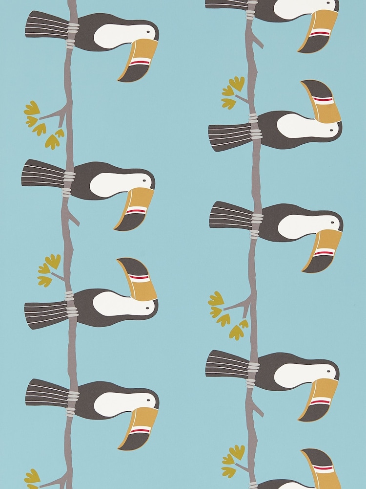 Scion Yellow Terry Toucan Wallpaper Sample Children's Wallpaper - Image 1 of 1 Scion Yellow Terry Toucan Wallpaper Sample Children's Wallpaper - Image 1 of 1