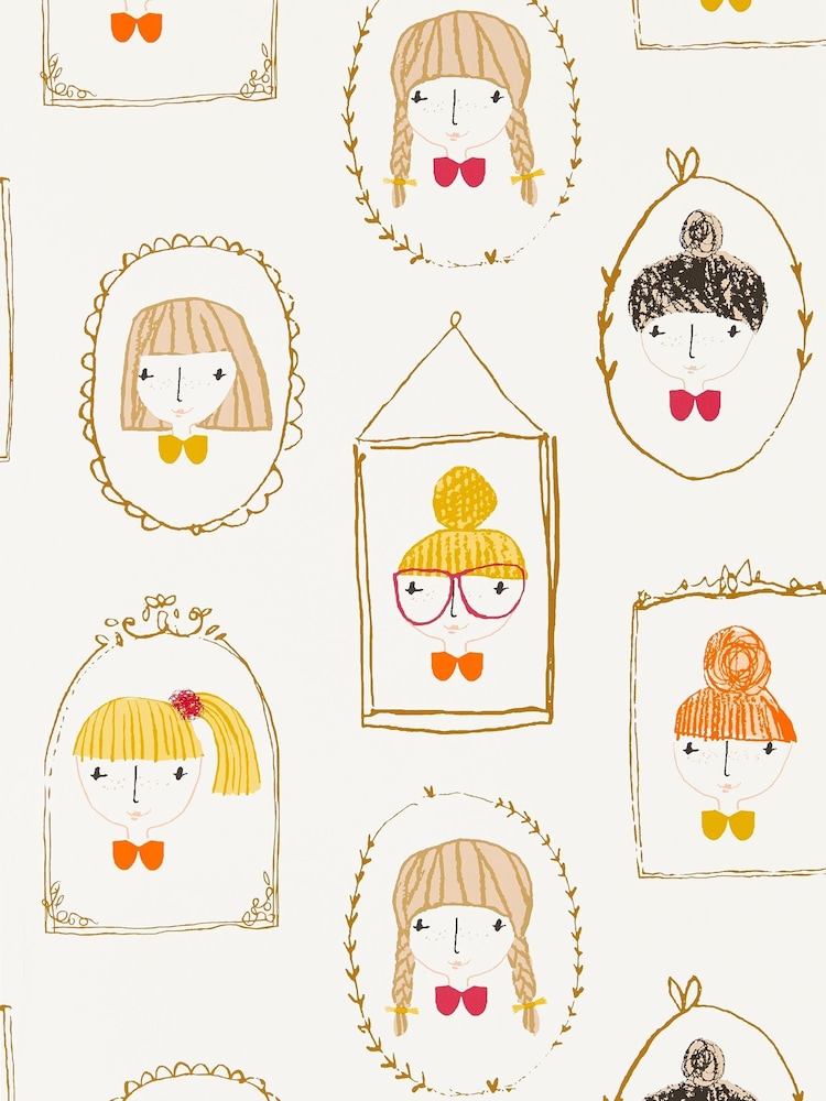 Scion Yellow Hello Dolly Wallpaper Sample Wallpaper - Image 1 of 1