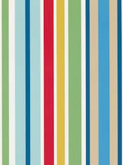 Scion Blue Jelly Tot Stripe Wallpaper Sample Children's Wallpaper - Image 1 of 1