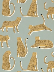 Scion Orange Lionel Cheetah Wallpaper - Image 1 of 1